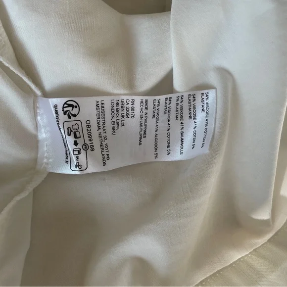 ANTHRO Utility Mini Skirt white 12 NWT - Picture 9 of 9